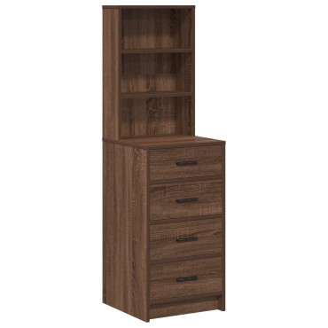 vidaXL Υψηλός Κάδος Καφέ Δρυς 40x41x135cm Κατασκευασμένο Ξύλο 1 τεμ.