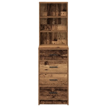 vidaXL Υψηλό ντουλάπι από παλιό ξύλο 40x41x135cm Κατασκευασμένο από μοριοσανίδα 1 τεμ.