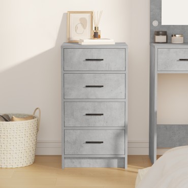 vidaXL Μπουφές Γκρι Σκυρόδεμα 40x41x75cm Επεξεργασμένο Ξύλο 1 τεμ.