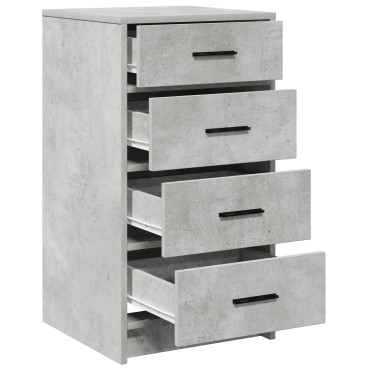 vidaXL Μπουφές Γκρι Σκυρόδεμα 40x41x75cm Επεξεργασμένο Ξύλο 1 τεμ.