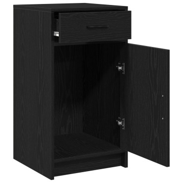 vidaXL Μπουφές Μαύρο Δρυς 40x41x75cm Επεξεργασμένο Ξύλο 1 τεμ.
