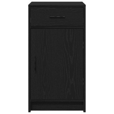 vidaXL Μπουφές Μαύρο Δρυς 40x41x75cm Επεξεργασμένο Ξύλο 1 τεμ.