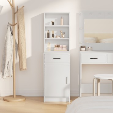 vidaXL Υψηλός μπουφές Λευκός 40x41x135cm Ξύλο επεξεργασμένου 1 τεμ.