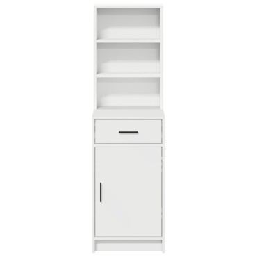 vidaXL Υψηλός μπουφές Λευκός 40x41x135cm Ξύλο επεξεργασμένου 1 τεμ.