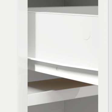 vidaXL Υψηλός μπουφές Λευκός 40x41x135cm Ξύλο επεξεργασμένου 1 τεμ.