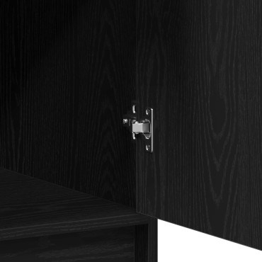 vidaXL Ψηλό Ντουλάπι σε Μαύρη Δρυ - 40x41x135cm, Κατασκευασμένο από Επεξεργασμένο Ξύλο 1 τεμ.