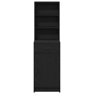 vidaXL Ψηλό Ντουλάπι σε Μαύρη Δρυ - 40x41x135cm, Κατασκευασμένο από Επεξεργασμένο Ξύλο 1 τεμ.