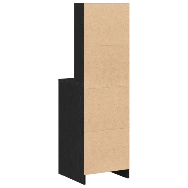 vidaXL Ψηλό Ντουλάπι σε Μαύρη Δρυ - 40x41x135cm, Κατασκευασμένο από Επεξεργασμένο Ξύλο 1 τεμ.