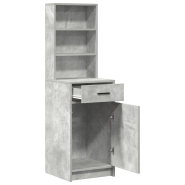 vidaXL Ψηλό ντουλάπι Γκρι τσιμέντου 40x41x135cm Επεξεργασμένο ξύλο 1 τεμ.