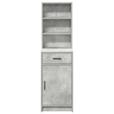 vidaXL Ψηλό ντουλάπι Γκρι τσιμέντου 40x41x135cm Επεξεργασμένο ξύλο 1 τεμ.