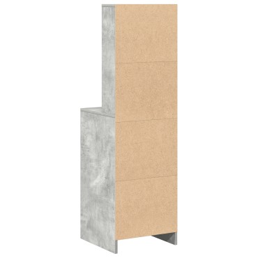 vidaXL Ψηλό ντουλάπι Γκρι τσιμέντου 40x41x135cm Επεξεργασμένο ξύλο 1 τεμ.