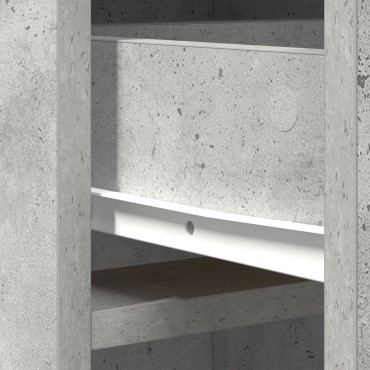 vidaXL Ψηλό ντουλάπι Γκρι τσιμέντου 40x41x135cm Επεξεργασμένο ξύλο 1 τεμ.