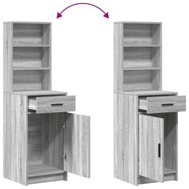 vidaXL Υψηλό Ντουλάπι Γκρι Sonoma 40x41x135cm Επεξεργασμένο Ξύλο 1 τεμ.