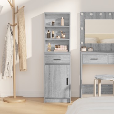 vidaXL Υψηλό Ντουλάπι Γκρι Sonoma 40x41x135cm Επεξεργασμένο Ξύλο 1 τεμ.