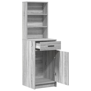 vidaXL Υψηλό Ντουλάπι Γκρι Sonoma 40x41x135cm Επεξεργασμένο Ξύλο 1 τεμ.