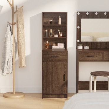 vidaXL Υψηλό Ντουλάπι Καφέ Δρυός 40x41x135cm Επεξεργασμένο Ξύλο 1 τεμ.