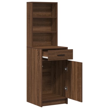 vidaXL Υψηλό Ντουλάπι Καφέ Δρυός 40x41x135cm Επεξεργασμένο Ξύλο 1 τεμ.