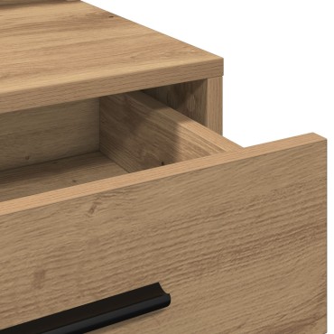 Καθρέπτης Μακιγιάζ με LED Φώτα vidaXL σε Artisan Oak 79x41x135cm