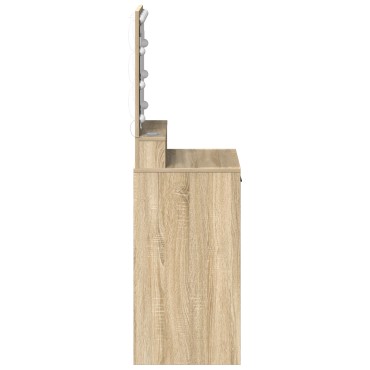 vidaXL Καθρέφτης με φώτα LED σε χρώμα Sonoma Oak 50x41x135cm