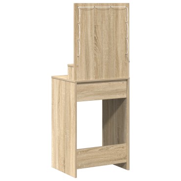 vidaXL Καθρέφτης με φώτα LED σε χρώμα Sonoma Oak 50x41x135cm