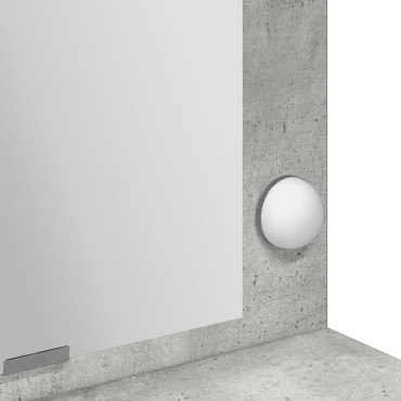 vidaXL Κομοδίνο με LED Φωτισμό Γκρι Σκυρόδεμα 100x41x135 εκ