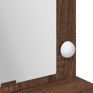 vidaXL Τραπέζι Μακιγιάζ με LED Φωτισμό Καφέ Δρυς 100x41x135 εκ