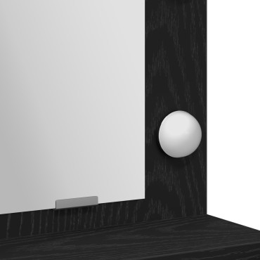 vidaXL Τουαλέτα με LED Φωτισμό Μαύρη Δρυς 50x41x135 εκ 1 τεμ.