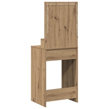 vidaXL Καθρέφτης με LED Φώταartisan oak 50x41x135 εκ