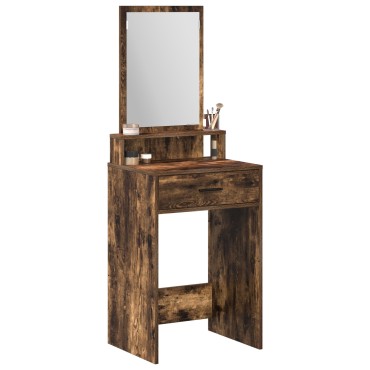 vidaXL Τουαλέτα με Συρτάρια Καπνιστού Δρυ 50x41x140 εκ 1 τεμ.