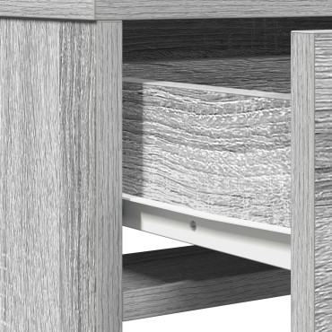 vidaXL Τουαλέτα με Συρτάρια Γκρι Σονομά 50x41x140cm 1 τεμ.