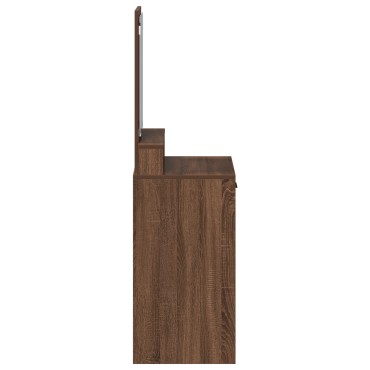 vidaXL Καφετί Επιτραπέζιο με Συρτάρια 50x41x140 εκ