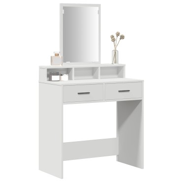vidaXL Τουαλέτα με Συρτάρια Λευκή 79x41x140 εκ 1 τεμ.