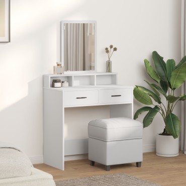 vidaXL Τουαλέτα με Συρτάρια Λευκή 79x41x140 εκ 1 τεμ.