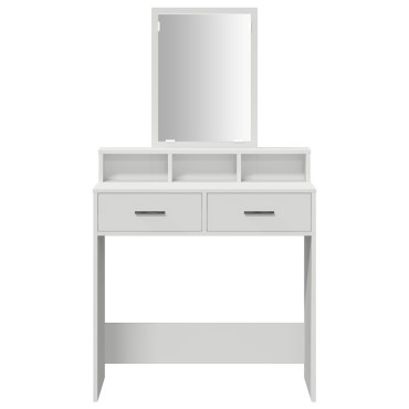vidaXL Τουαλέτα με Συρτάρια Λευκή 79x41x140 εκ 1 τεμ.