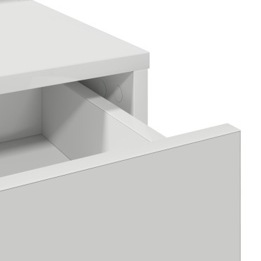 vidaXL Τουαλέτα με Συρτάρια Λευκή 79x41x140 εκ 1 τεμ.