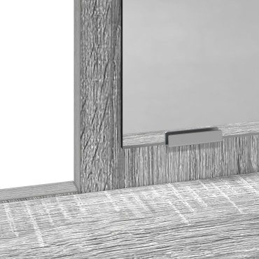 vidaXL Καθρέφτης με Συρτάρια Γκρι Σοναμά 79x41x140 εκ