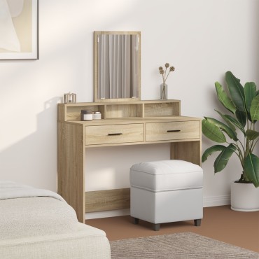 Τουαλέτα vidaXL με Συρτάρια Sonoma Oak 100x41x140cm