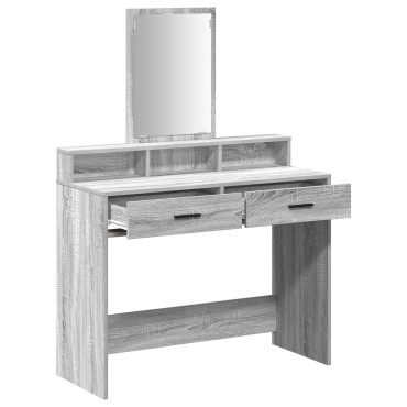 VidaXL Τουαλέτα με Συρτάρια Γκρι Σονομα 100x41x140 εκ