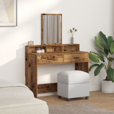 vidaXL Τουαλέτα με Συρτάρια Παλιού Ξύλου 100x41x140 εκ 1 τεμ.