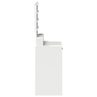 vidaXL Τουαλέτα με Φώτα LED Λευκή 50x41x140 εκ 1 τεμ.