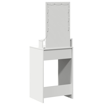 vidaXL Τουαλέτα με Φώτα LED Λευκή 50x41x140 εκ 1 τεμ.