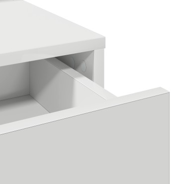vidaXL Τουαλέτα με Φώτα LED Λευκή 50x41x140 εκ 1 τεμ.