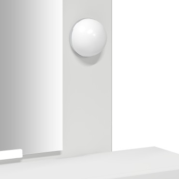 vidaXL Τουαλέτα με Φώτα LED Λευκή 50x41x140 εκ 1 τεμ.