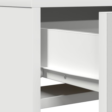 vidaXL Τουαλέτα με Φώτα LED Λευκή 50x41x140 εκ 1 τεμ.