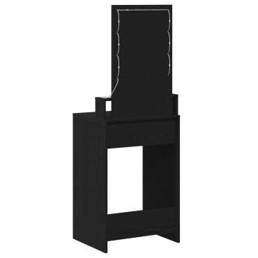 vidaXL Τραπεζάκι με LED Φωτισμό Μαύρη Δρυς 50x41x140cm