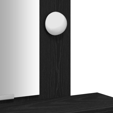 vidaXL Τραπεζάκι με LED Φωτισμό Μαύρη Δρυς 50x41x140cm