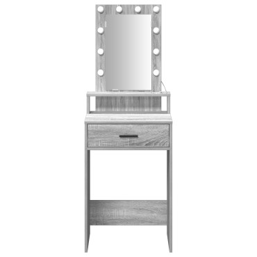 vidaXL Τουαλέτα με LED Φώτα Γκρι Σοδόνα 50x41x140 εκ 1 τεμ.