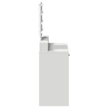 vidaXL Τουαλέτα με Φωτισμό LED Λευκή 79x41x140cm 1 τεμ.