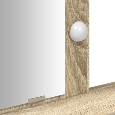 vidaXL Επιτραπέζιο με LED Φώτα Σονόμα Δρυς 79x41x140 εκ