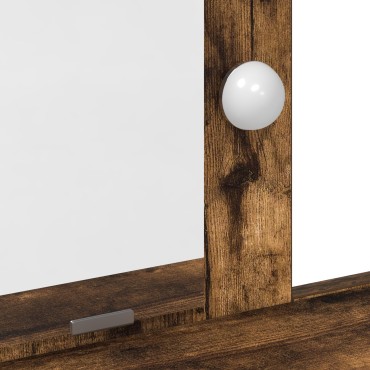 vidaXL Τουαλέτα με LED Φώτα Καπνιστό Οξιά 100x41x140 εκ 1 τεμ.